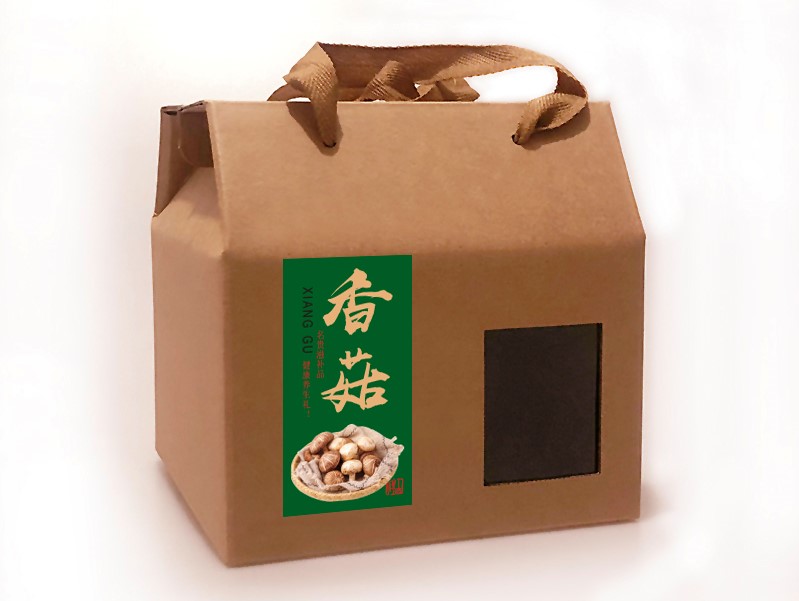 山珍特产礼盒-木耳蘑菇包装-年货纸箱定制