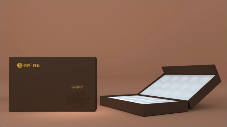 金卡纸石斛礼盒-保健品包装定制